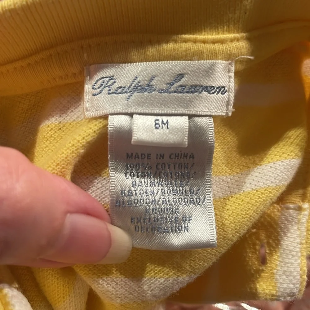 Ralph Lauren Rugby Stripe Baby Bodysuit